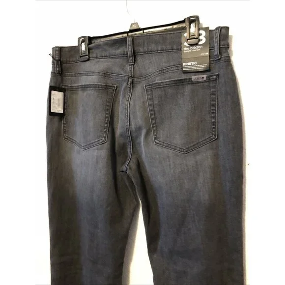 New Joes Jeans The Brixton Straight Narrow Distressed 33x34 Grey Denim Stretch